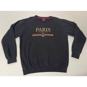 Vintage Paris France Crewneck Black Size XXL (Fits Like A Large)
